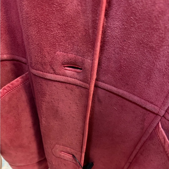 Genuine Leather & Fur Shearling Sherpa Coat - Picture 8 of 10